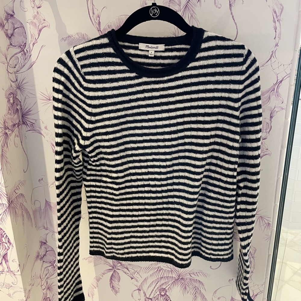 Black and white striped sweater